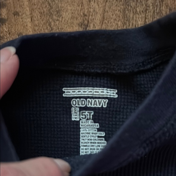 Navy Blue Kids Long Sleeve Shirt - Picture 2 of 2